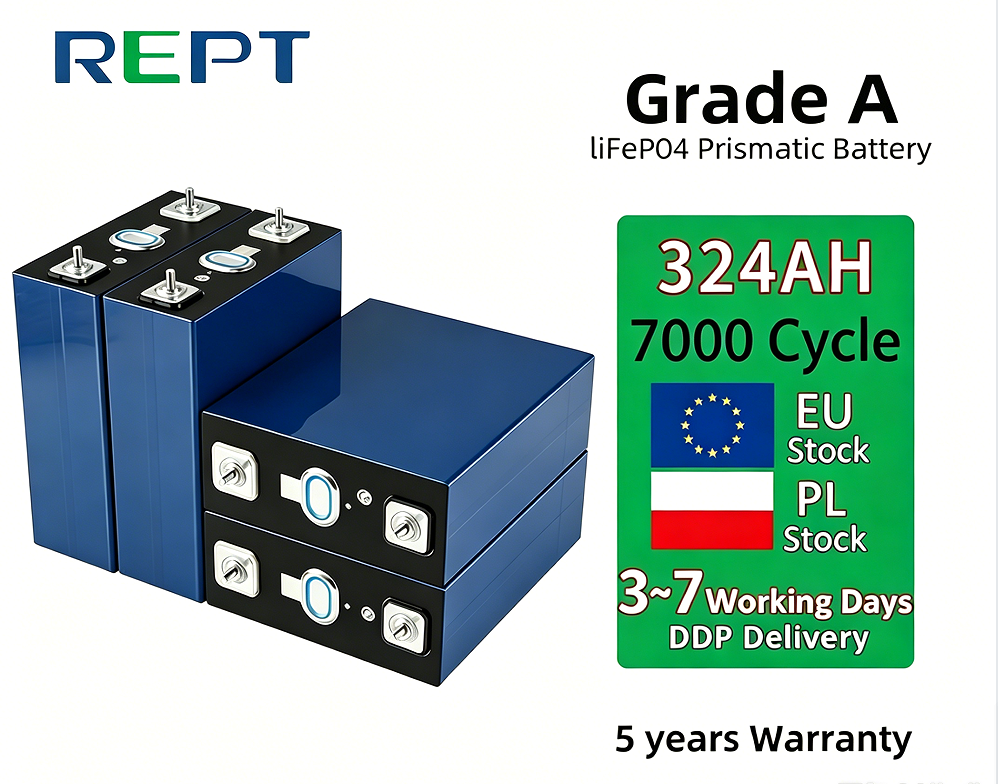 PL Stock DDP Lithium Lifepo4 REPT 3.2V 324Ah Prismatic Lifepo4 Battery Cell 3.2v Akku