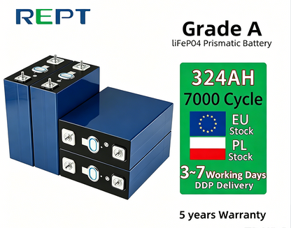 PL Stock DDP Lithium Lifepo4 REPT 3.2V 324Ah Prismatic Lifepo4 Battery Cell 3.2v Akku